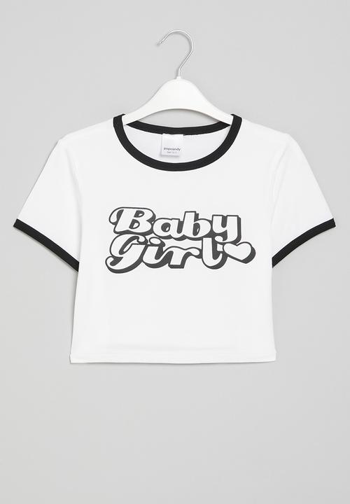 Pop Candy - Crop tee - white