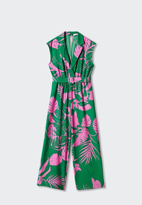 MANGO - One-piece suit mila - green & pink