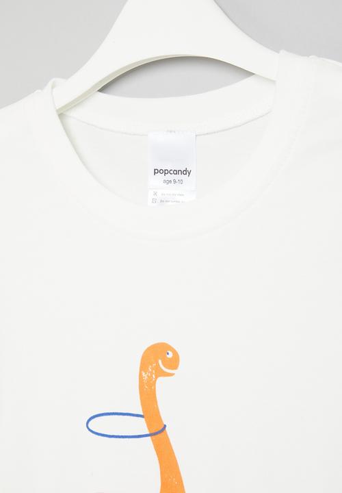 Pop Candy - Colourblock tee - white