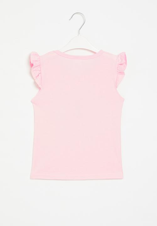 Pop Candy - Frill sleeve tee - pink