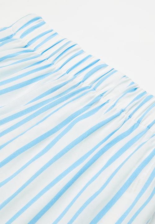 Rebel Republic - Cami & short set - blue & white stripe 