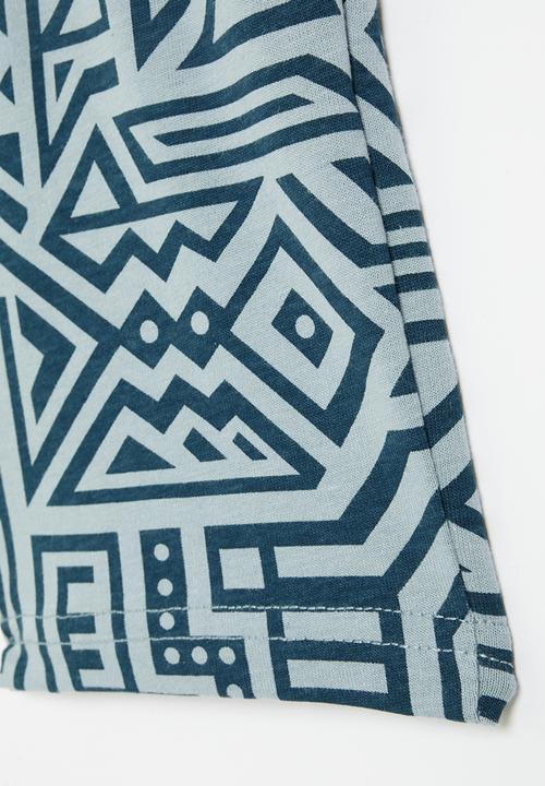 Pop Candy - Tribal print shorts - blue