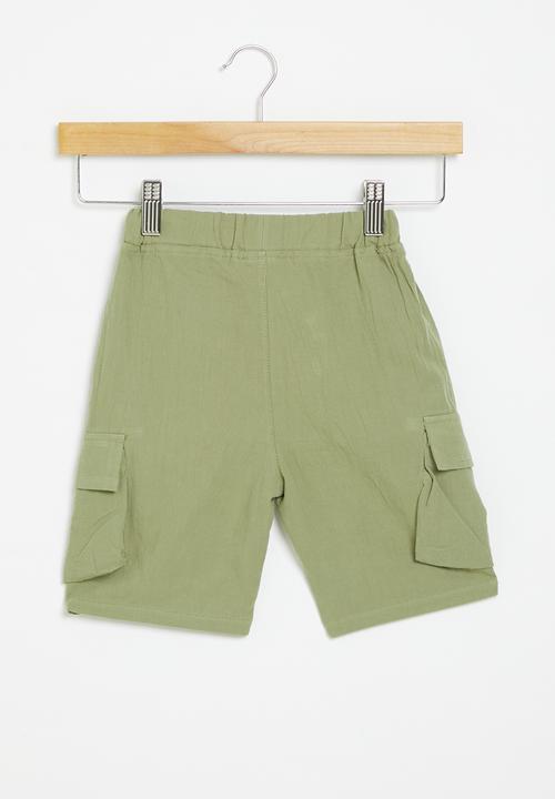 Pop Candy - Boys elasticated shorts - green