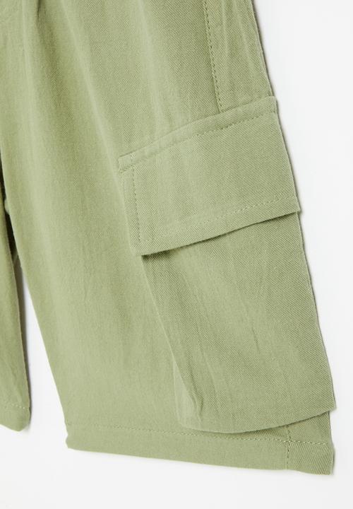 Pop Candy - Boys elasticated shorts - green