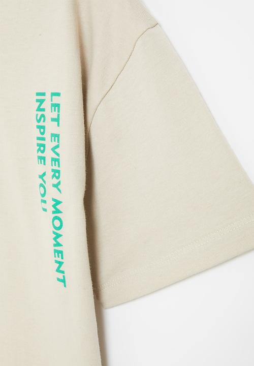 Rebel Republic - Boys printed tee - stone