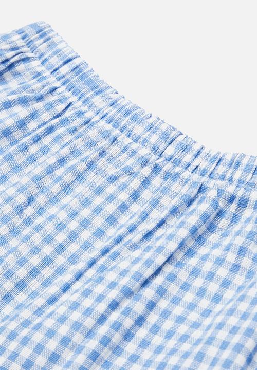 Pop Candy - Tee & short set - blue & white