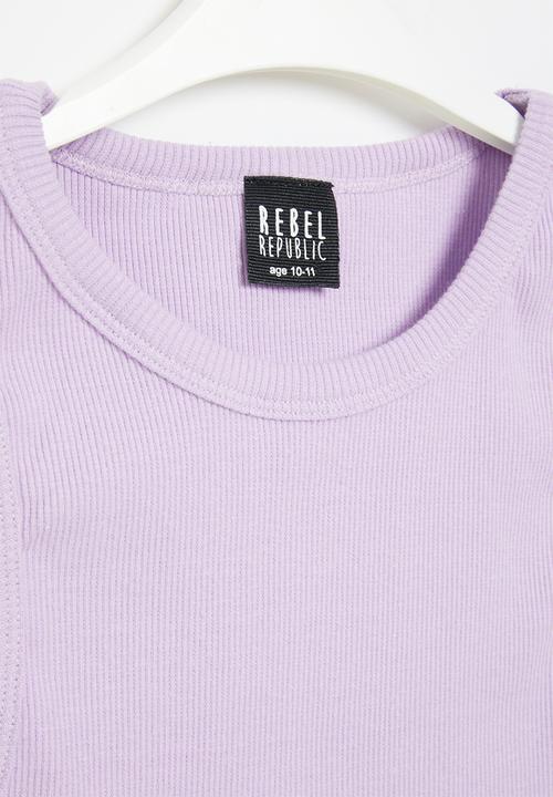 Rebel Republic - Ribbed tank - lilac