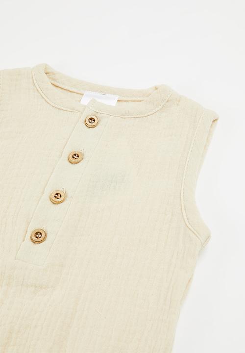 Pop Candy - Button up babygrow - neutral