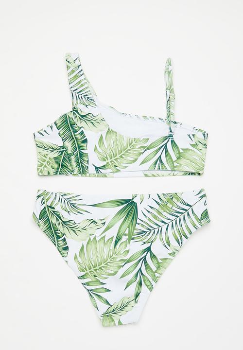 Pop Candy - 2 Piece bikini set - green & white