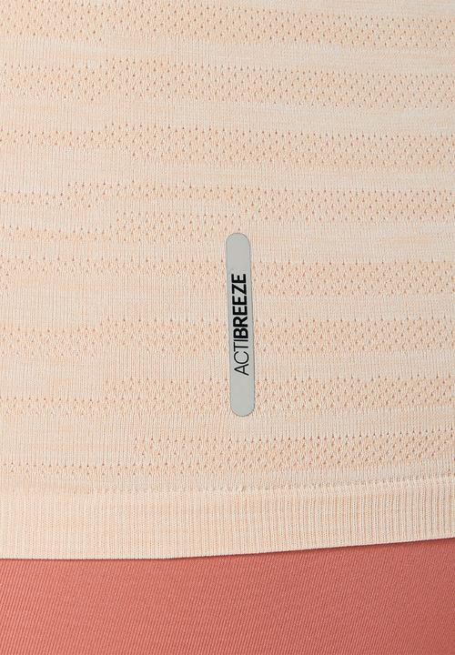 ASICS - Seamless short sleeve top - pale apricot/light garnet