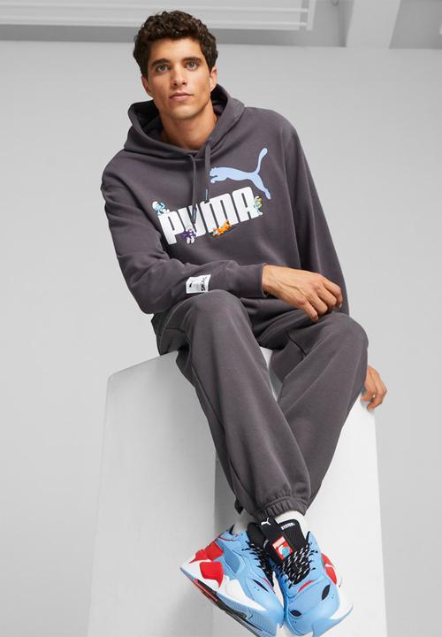 PUMA - Puma x Smurfs graphic hoodie - charcoal grey 