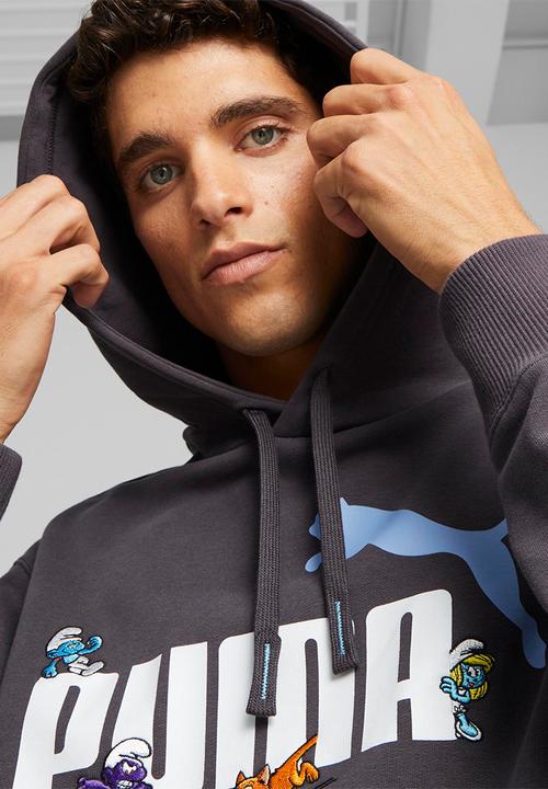 PUMA - Puma x Smurfs graphic hoodie - charcoal grey 