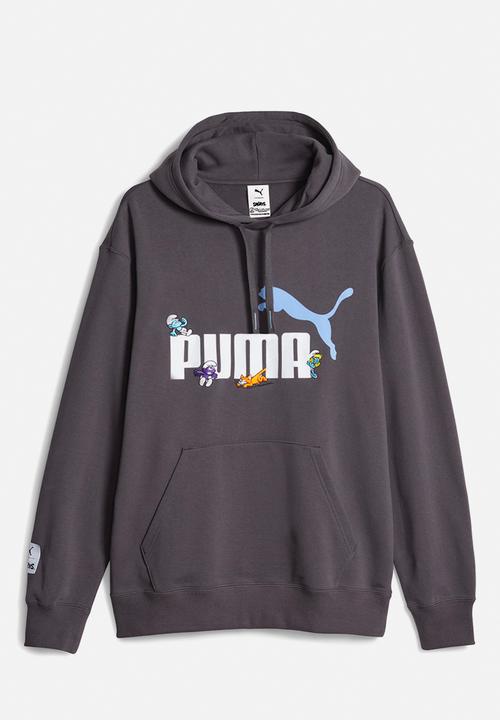 PUMA - Puma x Smurfs graphic hoodie - charcoal grey 