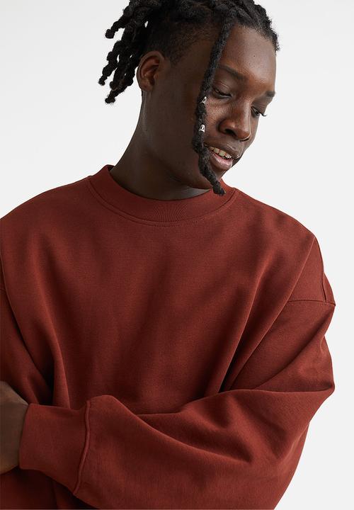 H&M - Oversized fit cotton sweatshirt - rust red