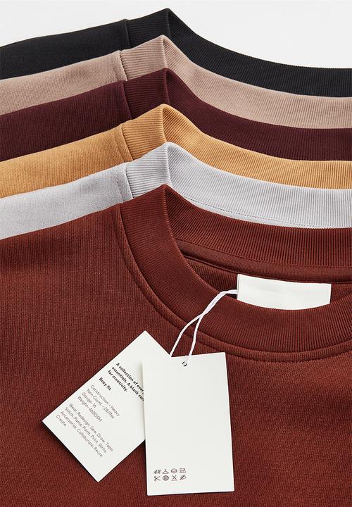 H&M - Oversized fit cotton sweatshirt - rust red