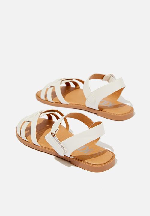 Cotton On - Georgie cross over sandal - white