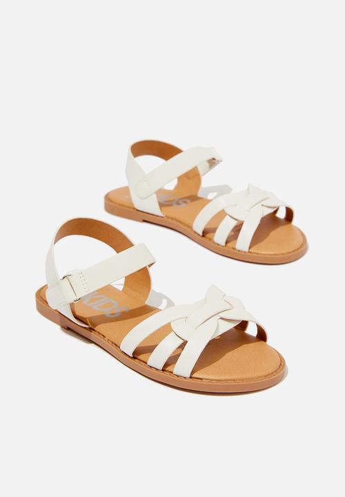 Cotton On - Georgie cross over sandal - white