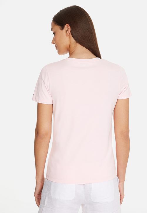 Tommy Hilfiger - Regular Hilfiger crew neck tee short sleeve - pastel pink