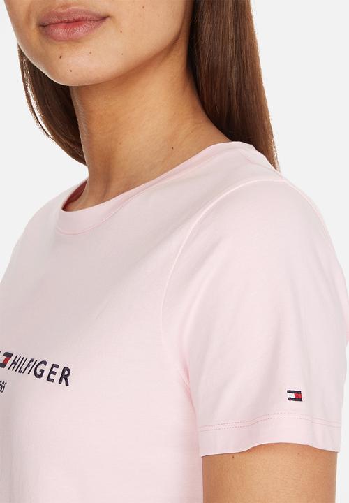 Tommy Hilfiger - Regular Hilfiger crew neck tee short sleeve - pastel pink