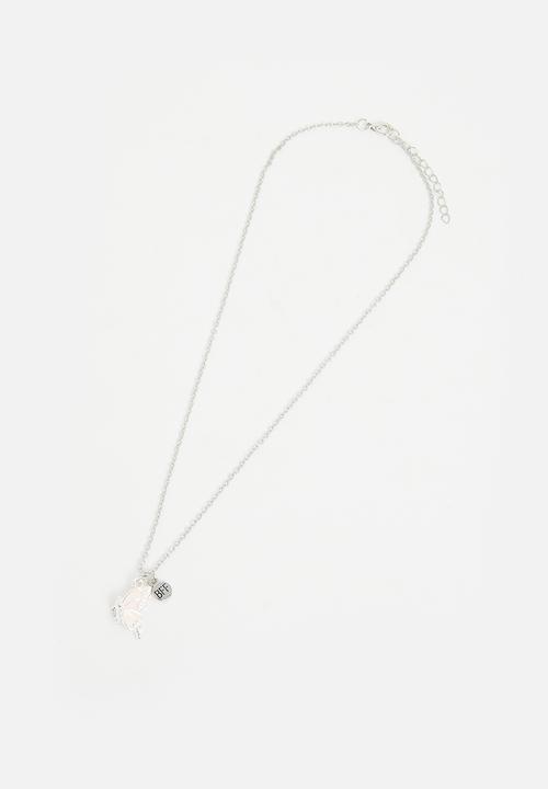 Pop Candy - Girls butterfly necklace - silver