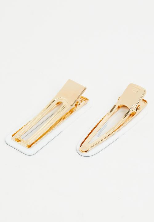 ERA by DJ Zinhle - 2 Pack london hair clips - black & white