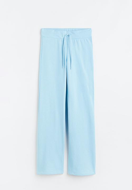 H&M - Straight joggers - light blue 