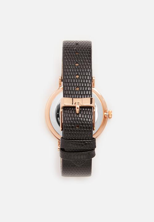 Ted Baker - Flamingo dail and bracelet set - black/rose gold
