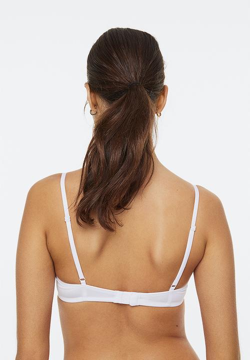H&M - 2-Pack padded underwired jersey bras - black/white 