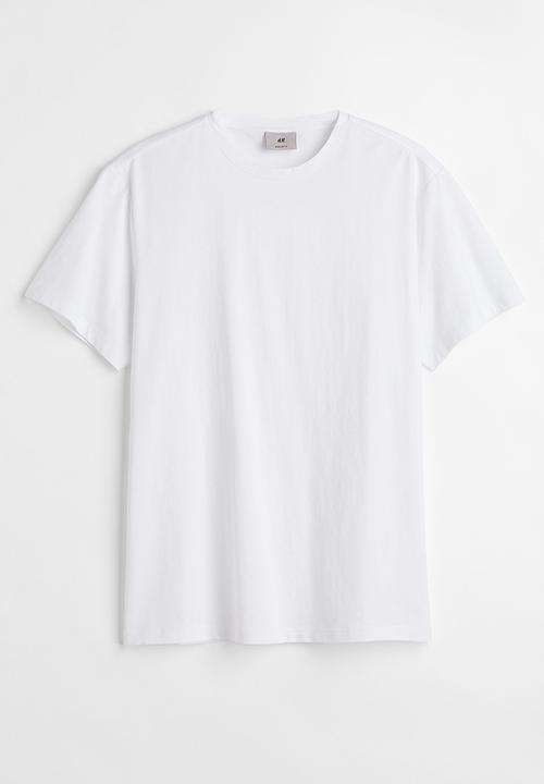 H&M - Regular fit pima cotton T-shirt - white