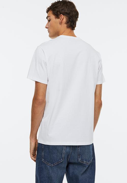 H&M - Regular fit pima cotton T-shirt - white