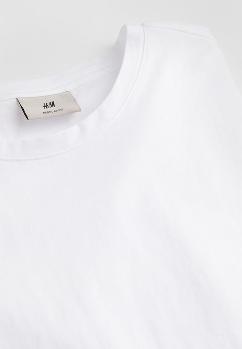 H&M - Regular fit pima cotton T-shirt - white