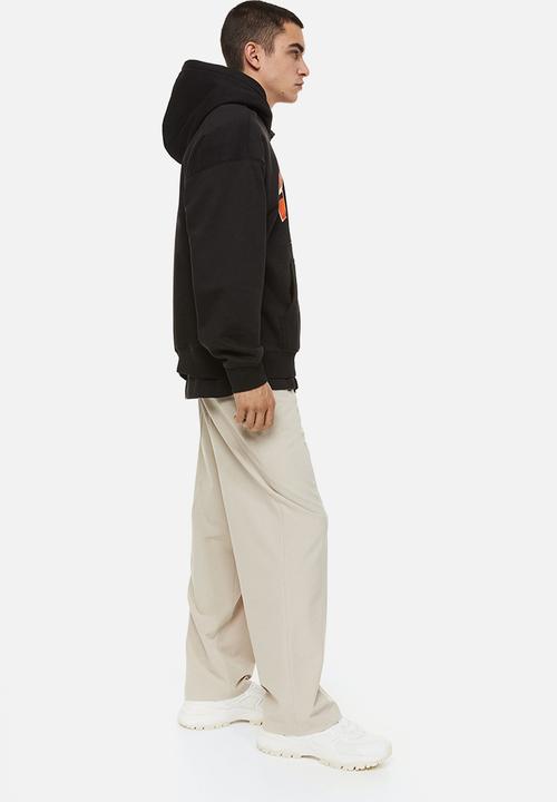 H&M - Oversized fit hoodie - black/venice