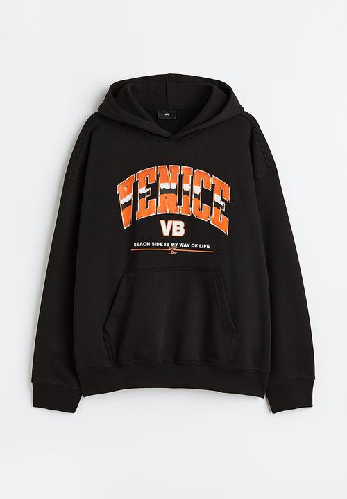 H&M - Oversized fit hoodie - black/venice
