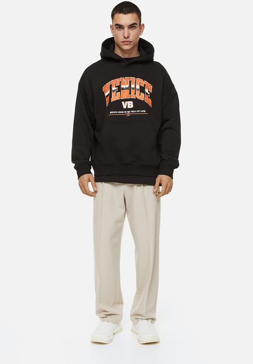 H&M - Oversized fit hoodie - black/venice