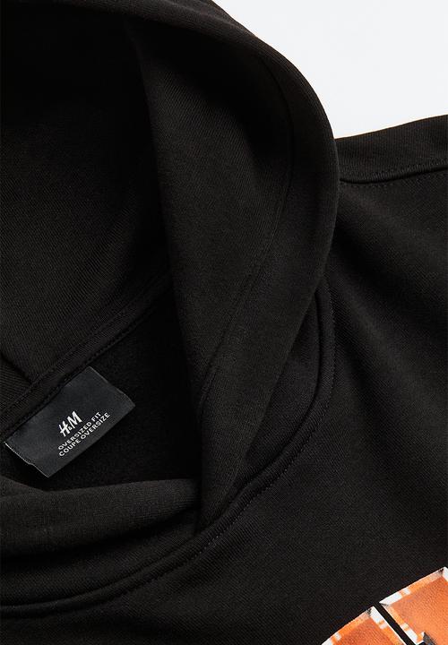H&M - Oversized fit hoodie - black/venice