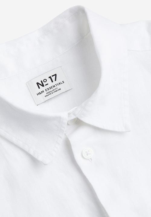 H&M - Regular fit linen shirt - white