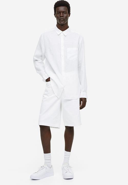 H&M - Regular fit linen shirt - white