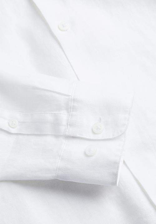 H&M - Regular fit linen shirt - white