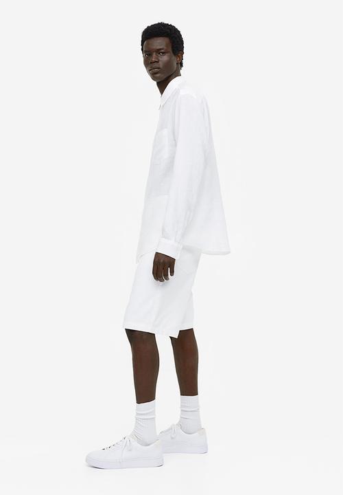 H&M - Regular fit linen shirt - white
