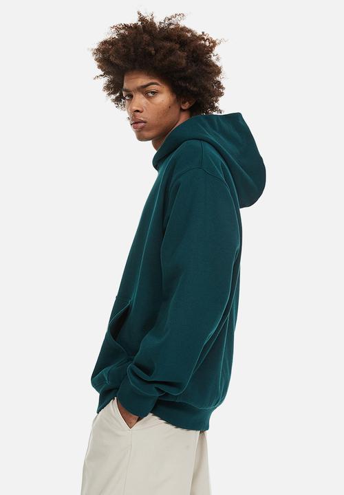 H&M - Oversized fit cotton hoodie - forest green