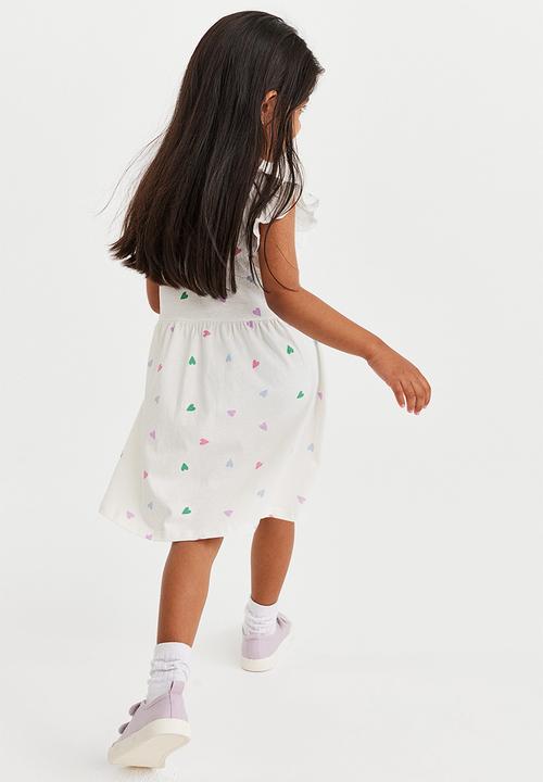 H&M - Patterned dress - white/hearts
