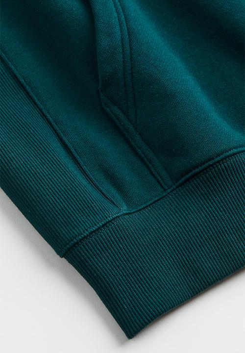 H&M - Oversized fit cotton hoodie - forest green