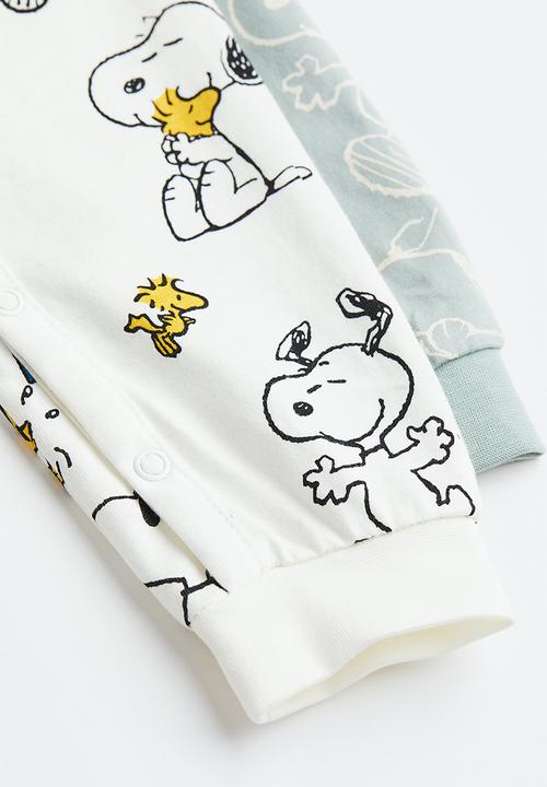 H&M - 2-pack printed pyjamas - green, multi & white