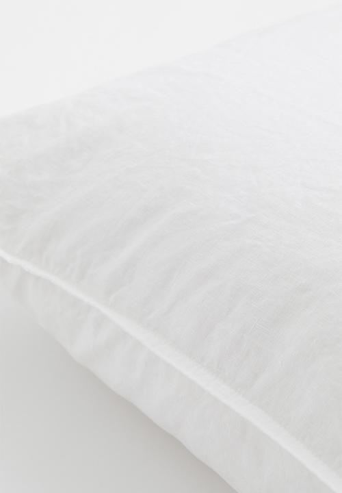 H&M - Washed linen pillowcase - white