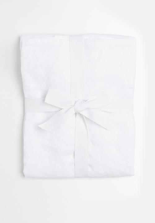 H&M - Washed linen pillowcase - white