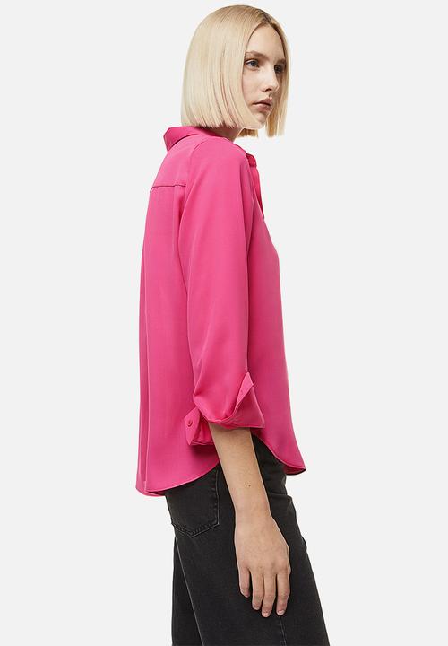 H&M - Pointed-collar shirt - bright pink
