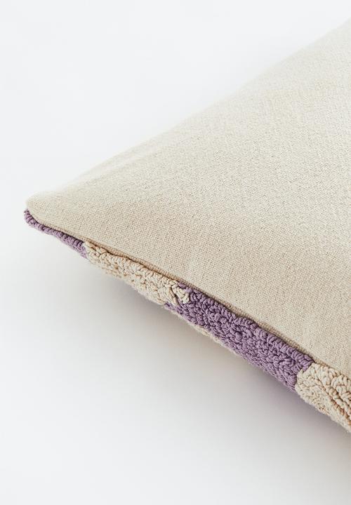 H&M - Tufted-pattern cushion cover - light purple