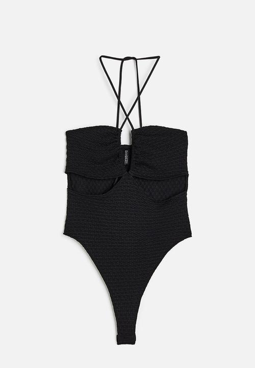H&M - Cut-out thong body - black