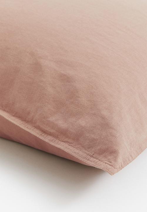 H&M - Washed linen-blend pillowcase - beige