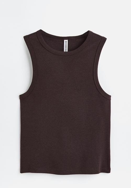 H&M - Vest top - dark brown 